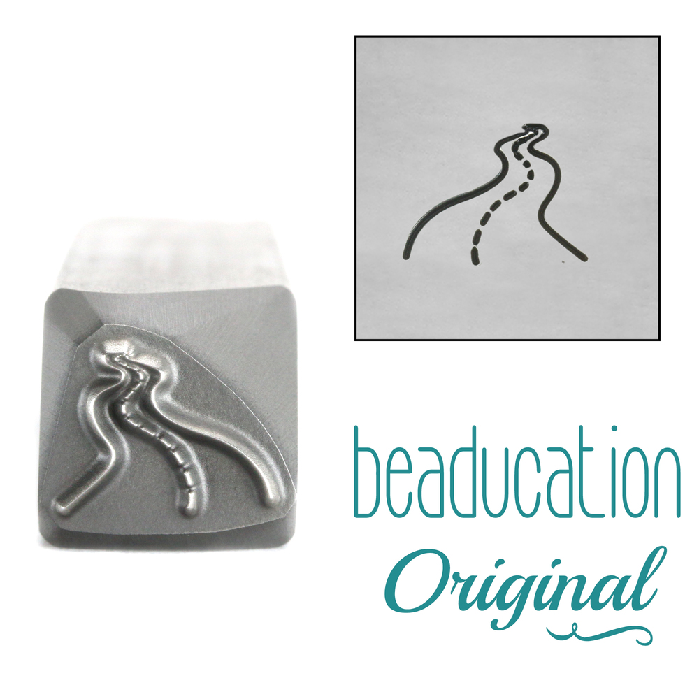 Metal Stamping Tools Curvy, Winding Road Metal Design Stamp, 10mm - Beaducation Original